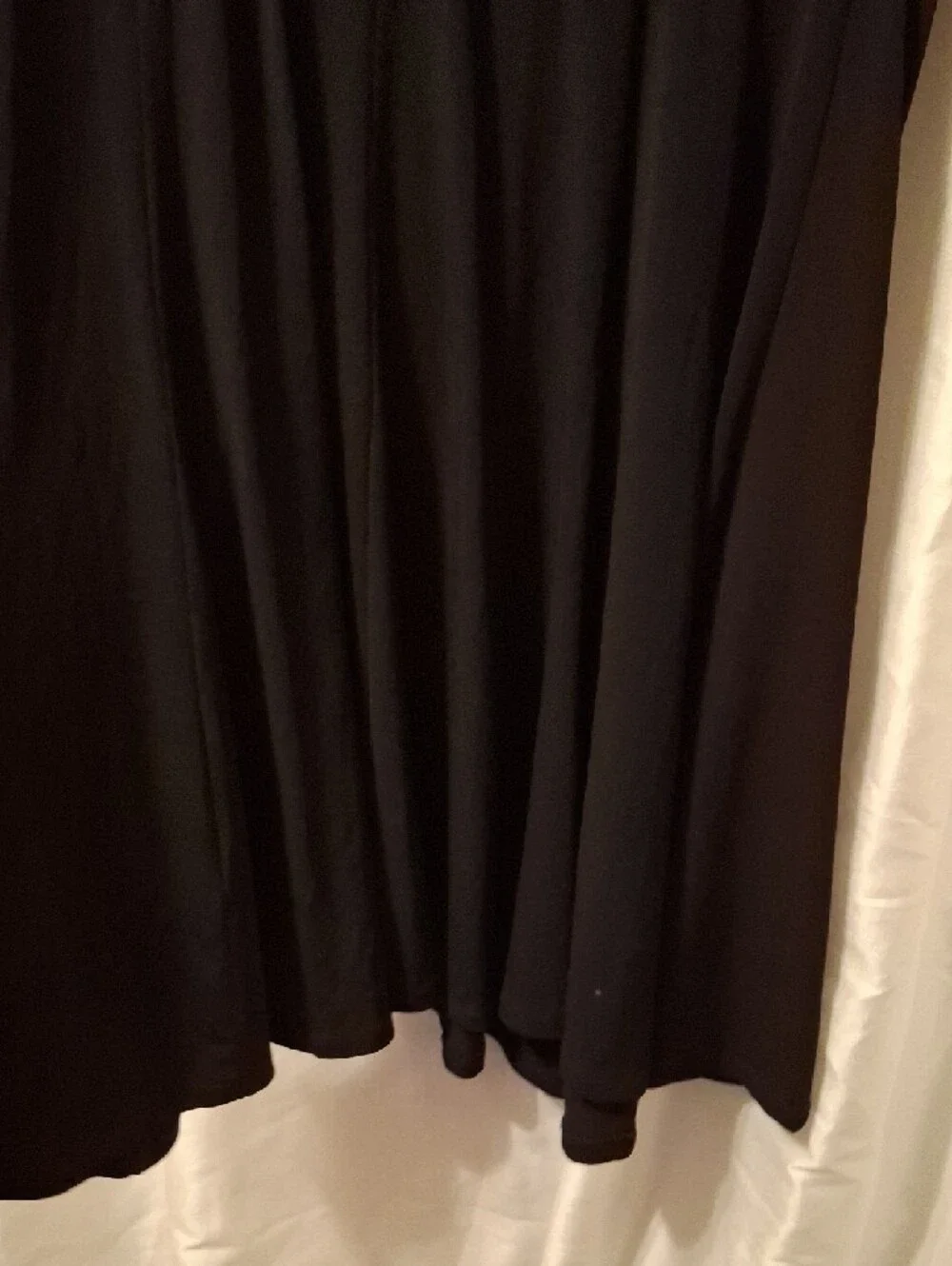 Black Long-Sleeve Fit-and-Flare Dress